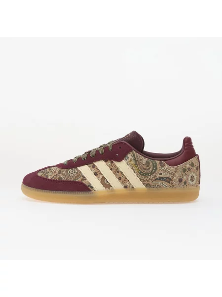 Tenisky adidas x Liberty London Samba OG Maroon/ Warm Vanilla/ Olive Strata EUR 38 olivový