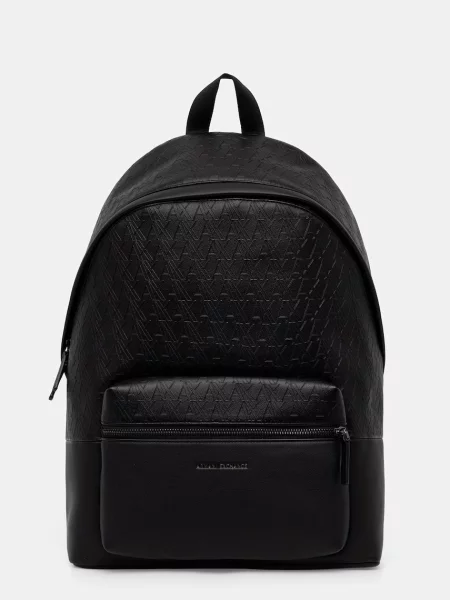 Armani Exchange rucsac pentru bărbați cu imitație de piele negru