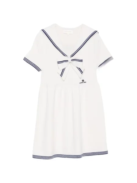 Gulerat rochie mini Shushu/tong cu funde alb