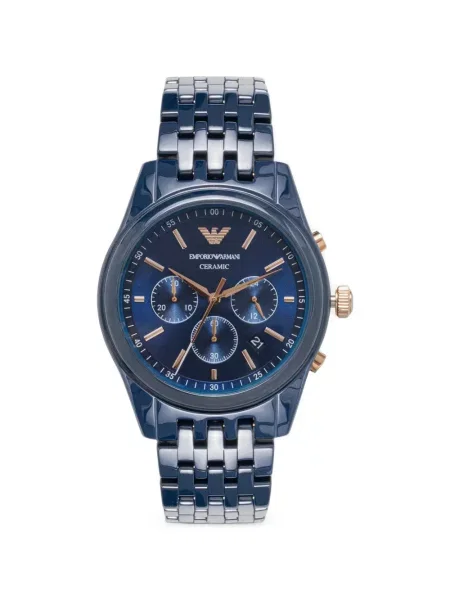 Ceas Emporio Armani cu autograf albastru
