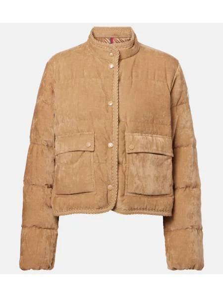 Пухено яке Moncler бежово