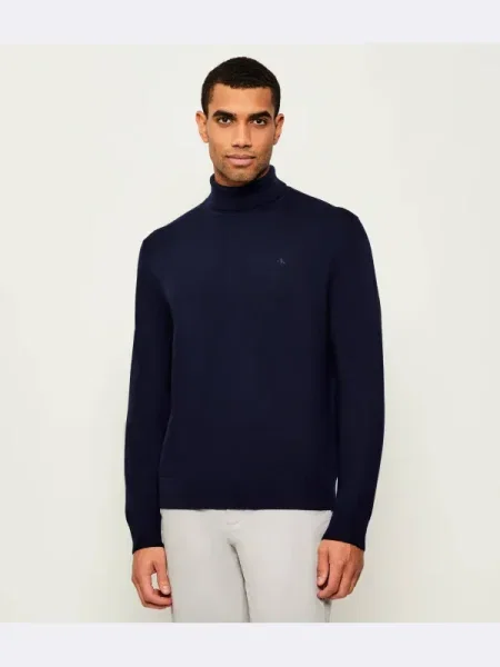 Pulover Calvin Klein de lână albastru
