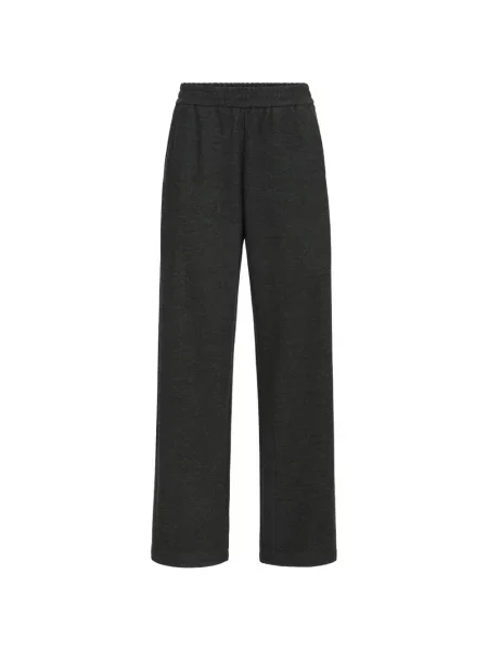 Pantaloni Brunello Cucinelli din cașmir alergare gri