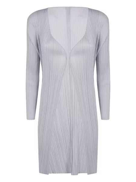 Palton Pleats Please Issey Miyake plisat gri