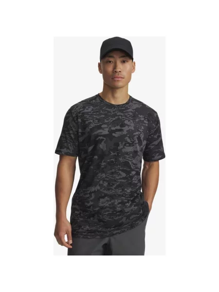 Koszulka Under Armour ABC Camo krótki rękaw czarno-szara S czarna