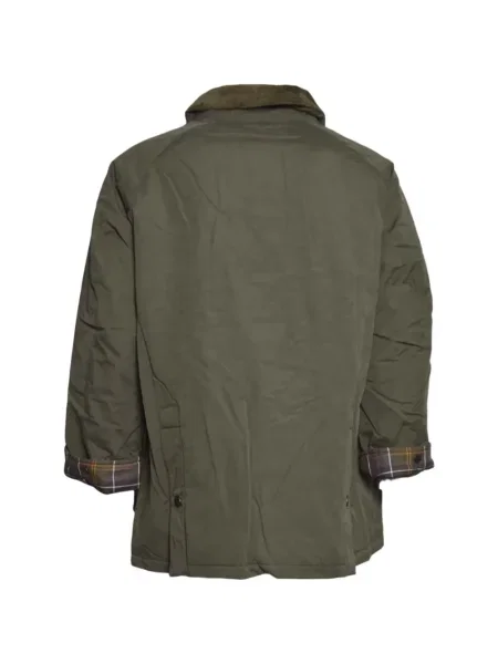 Gulerat palton Barbour de catifea cord verde