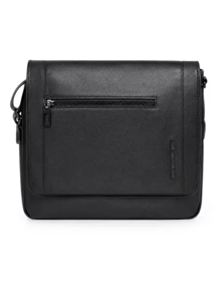 Crossbody torba Piquadro s autogramom crna