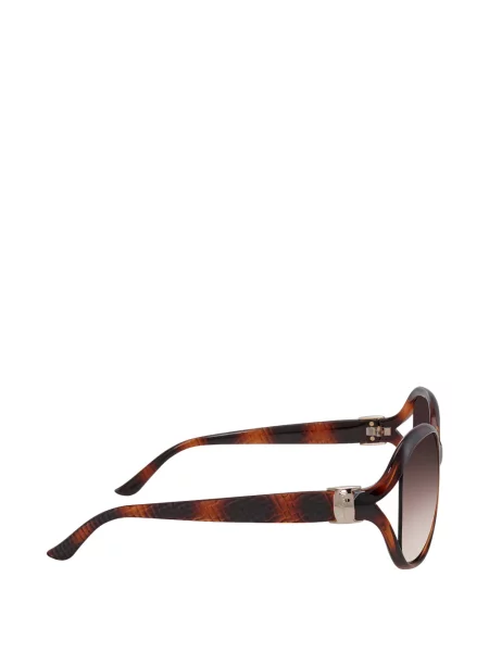 Ochelari de soare ovali Ferragamo Eyewear maro