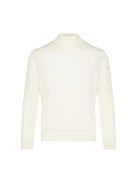 Sweter z golfem Lardini wełniany do golfa biały