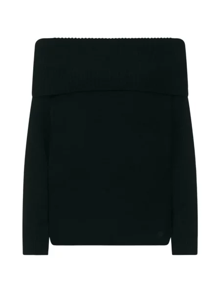 Pulover Loulou De Saison cu umerii deschiși negru