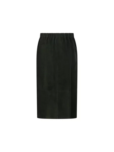Spódnica skórzana Max Mara zielona