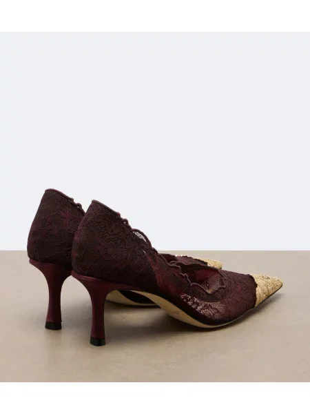 Pantofi cu toc Jimmy Choo din dantelă