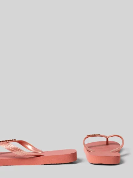 Japonki z detal z logo Havaianas różowe