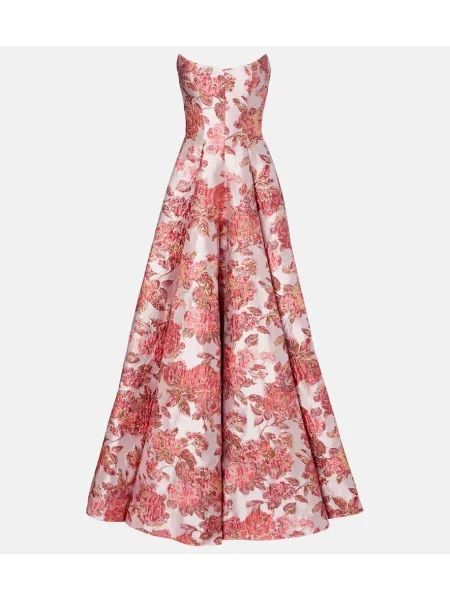 Rochie Markarian cu model floral roz