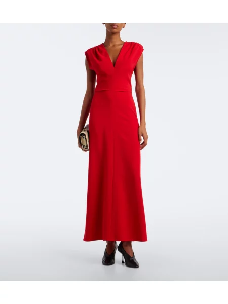 Rochie maxi Proenza Schouler drapată roșu