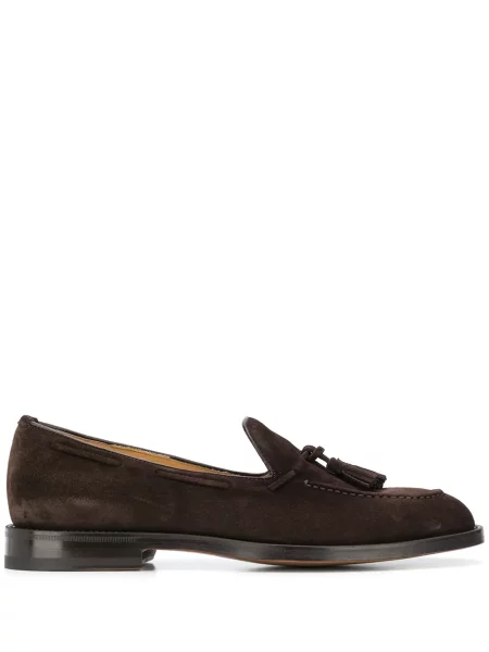 Pantofi loafer Scarosso din piele de căprioară maro