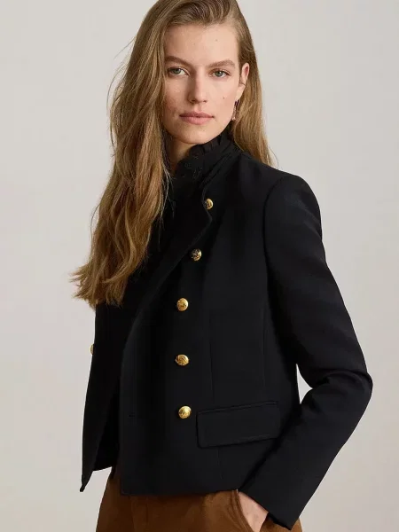 Lauren Ralph Lauren sacou cu două rânduri de pentru femei negru