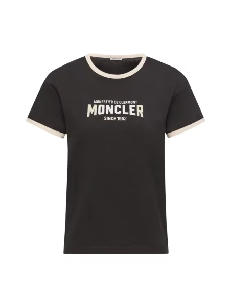 Koszulka Moncler z krótkim rękawem szara
