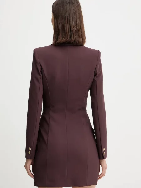 Платье мини Elisabetta Franchi бордовое