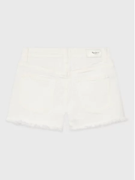 Džínové šortky Pepe Jeans bílé