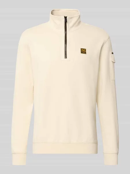Bluza o kroju regular fit z mieszanki bawełny z kołnierzem zapinanym Pme Legend biała