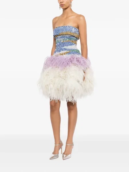 Rochie Georges Hobeika cu pene