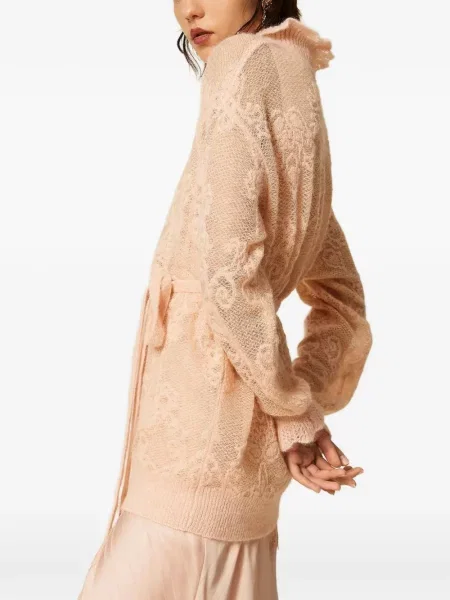 Pulover Twinset din lână alpaca roz