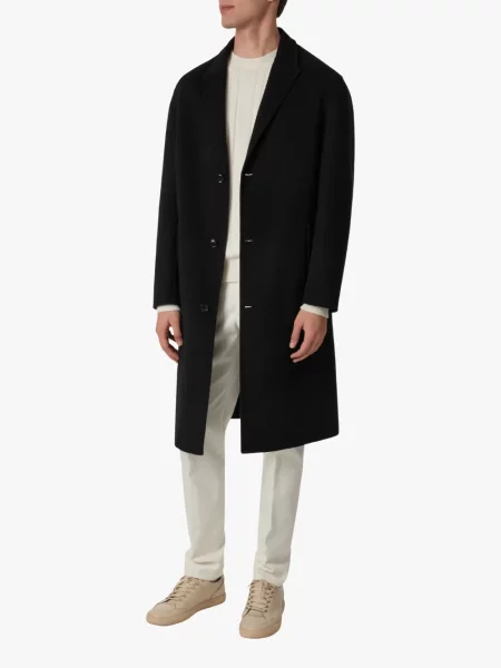 Palton Brett Johnson cu rever negru