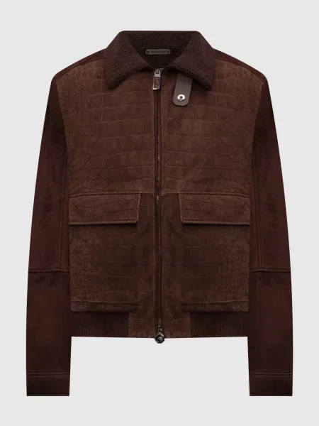 Замшевая куртка Stefano Ricci коричневая