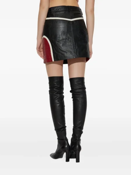 Fustă din piele Gestuz negru