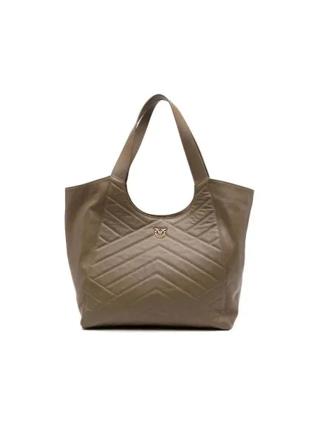 PINKO Kabelka Tote Bag PE 25 PLTT Zelená hnedá