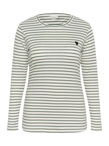 KAFFE CURVE Tričko KClia zelená biela