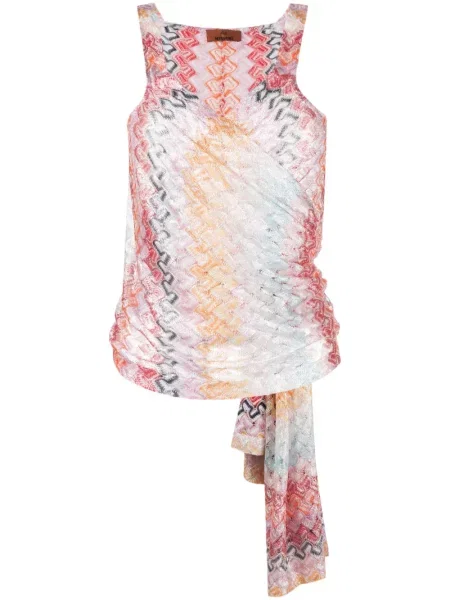 Top Missoni tricotate roz