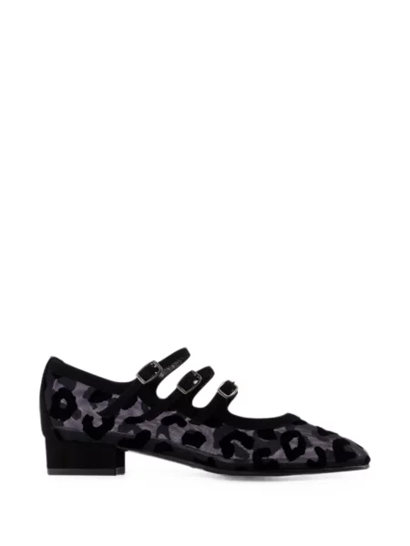 Pantofi cu toc Carel Paris cu imagine cu model leopard plasă negru