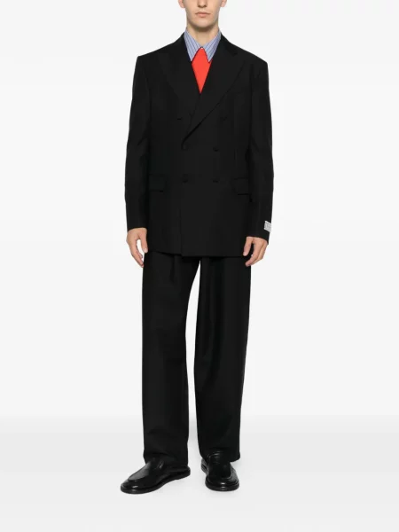 Pantaloni Lc23 de lână plisate negru