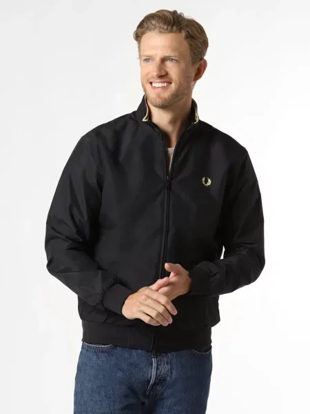 Fred Perry Kurtka Mężczyźni jednolity S czarny