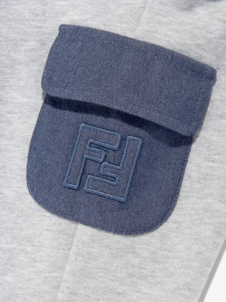 Dětské kalhoty Fendi šedé