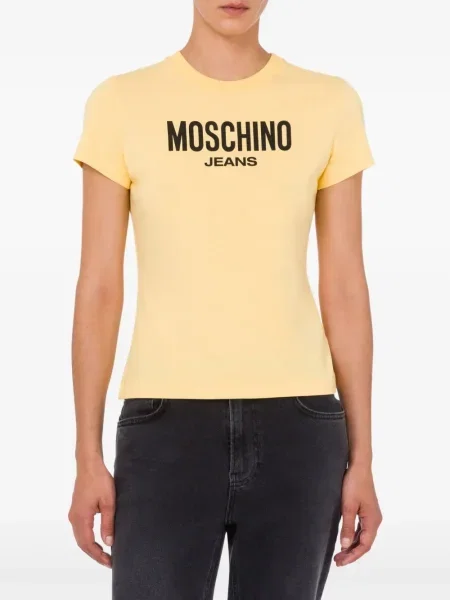 Tricou Moschino Jeans cu imagine galben