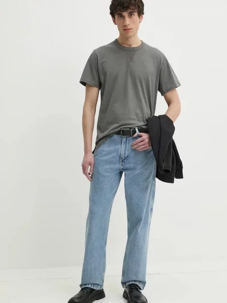 Однотонная футболка G-star Raw серая