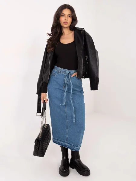 Fustă din denim Sublevel lungă negru