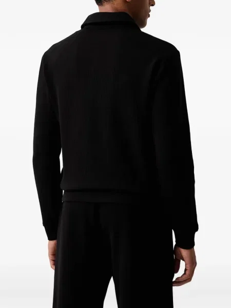 Суичър с цип Ea7 Emporio Armani с автограф черно