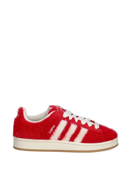 Pantaloni Adidas de catifea cord cu imagine roșu