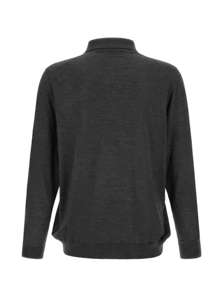 Tricou polo Kiton de lână gri