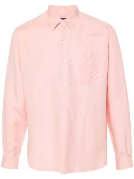 Cămașă Ralph Lauren Purple Label cu broderie violet