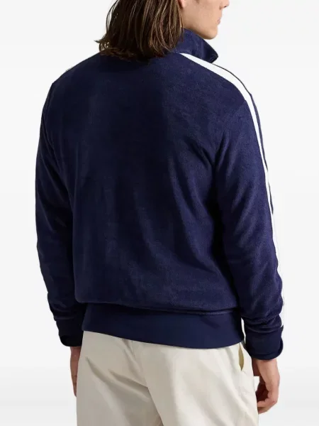 Hanorac Polo Ralph Lauren în carouri cu două rânduri de nasturi cu broderie albastru