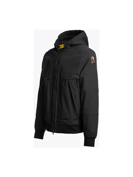 Kurtka bomber Parajumpers z kapturem softshell czarny
