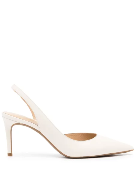 Pantofi cu toc Michael Michael Kors din piele slingback alb