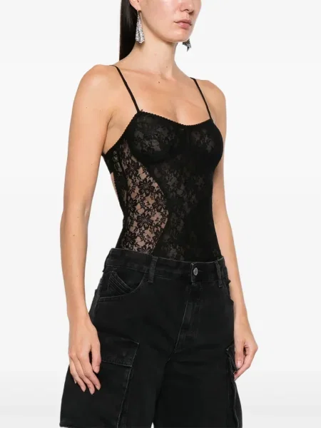 Body The Attico din dantelă negru