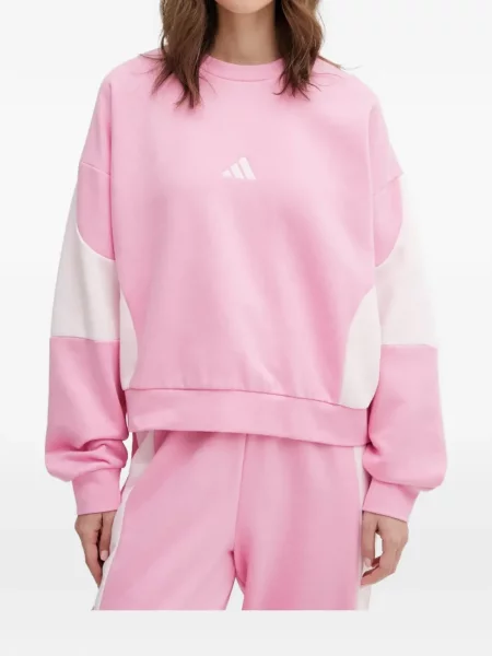 Košulja Adidas s platformom s printom s kapuljačom žuta