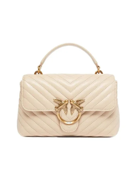 Pinko crossbody kabelka dámska kožená béžová